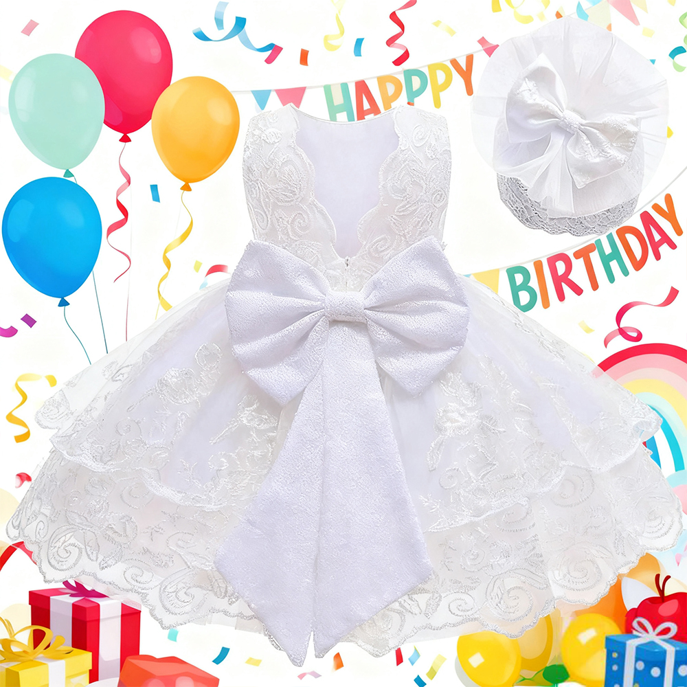 Baby Products Website - Newborn White Baptismal Costumes Backless Bowknot
