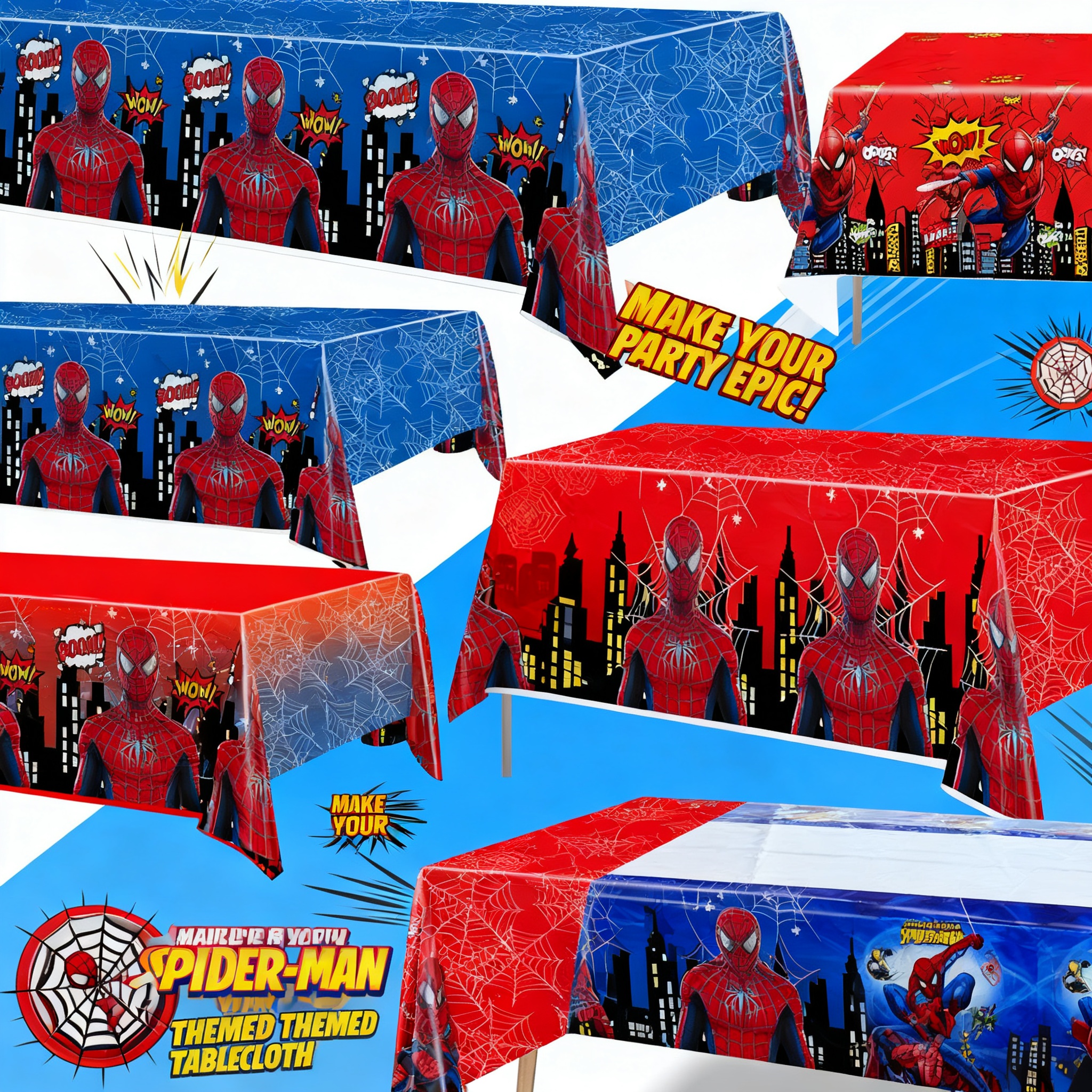 Baby Products Decoration - Spiderman Birthday Party Supplies Tablecloth Spider