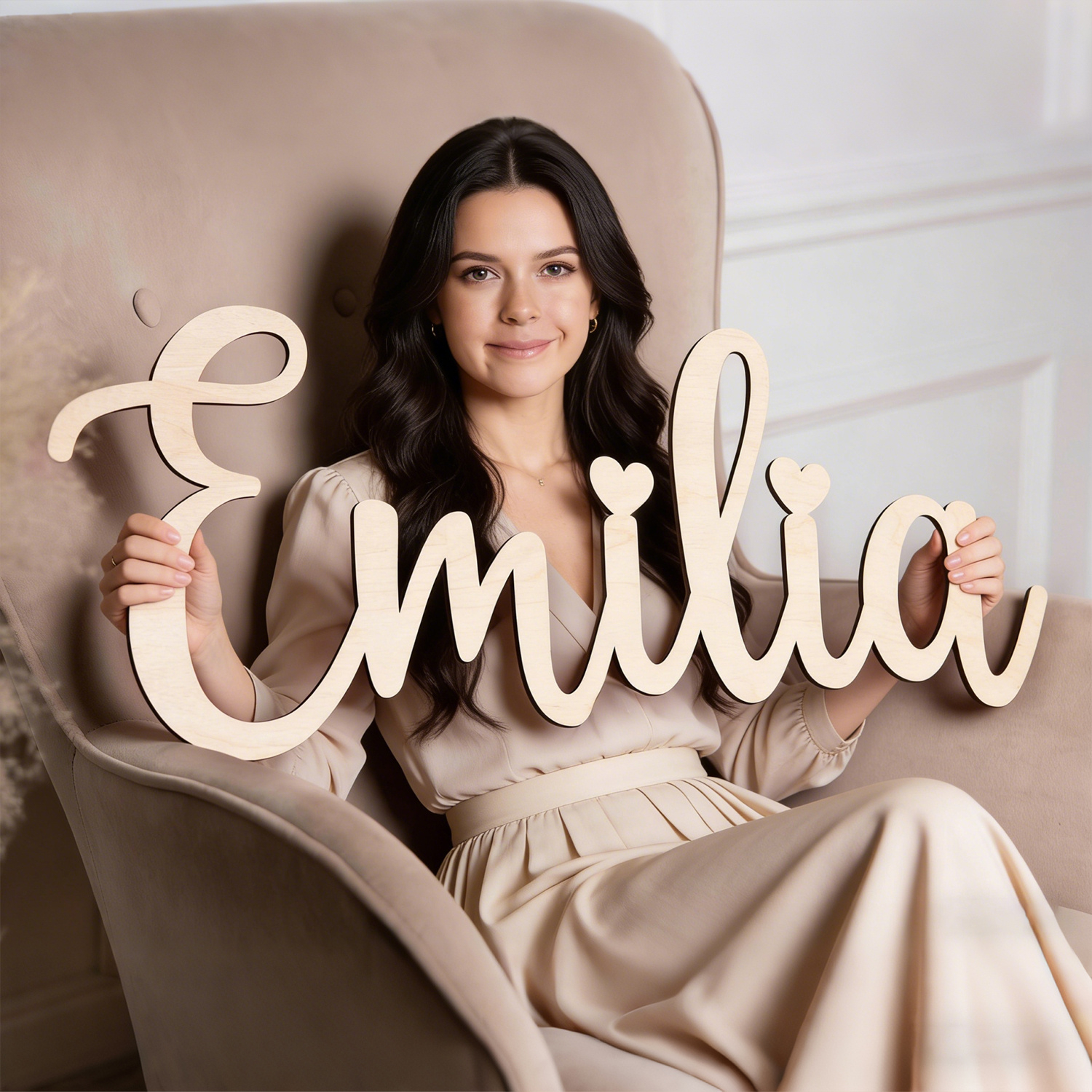 Baby Products Decoration - 1pc personalized custom wooden name tag,