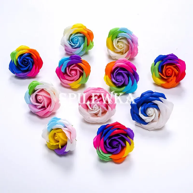 Baby Products Decoration - Spilewka 6X7cm Colorful Rose Artificial Flower