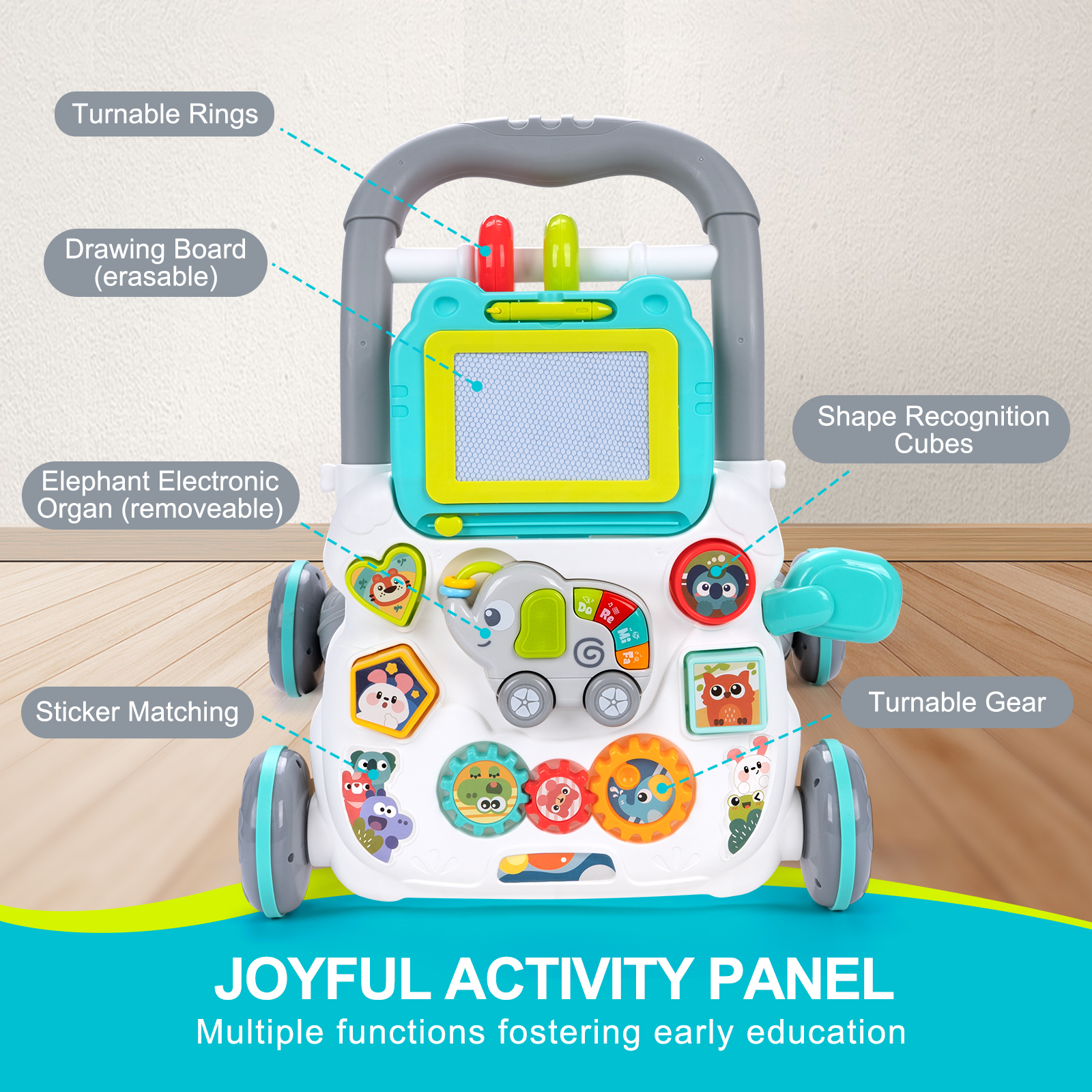 Cartoon Baby Push Walker Toy w - Baby Walker Activity incelemesi ve fiyatı