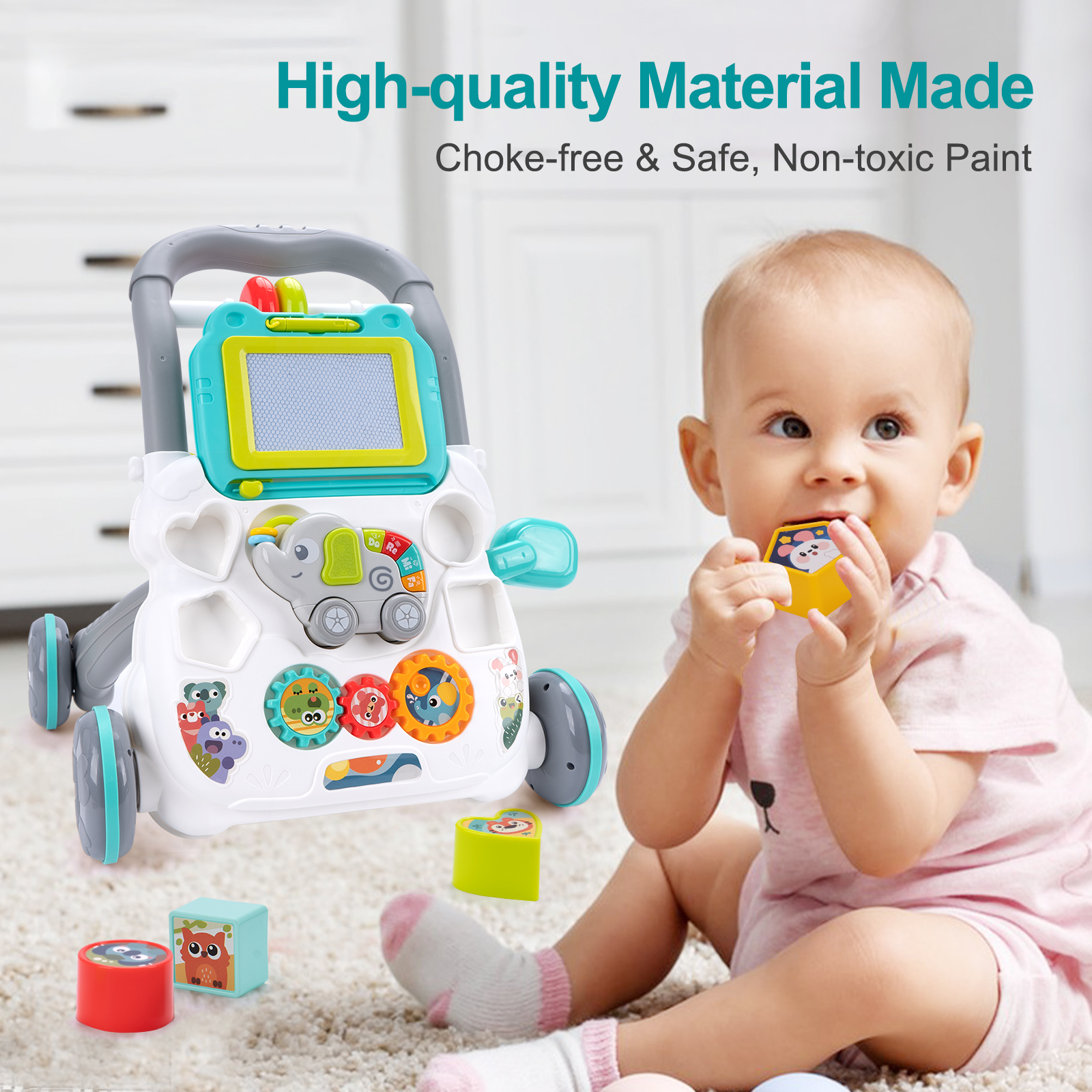 Cartoon Baby Push Walker Toy w - Baby Walker Activity incelemesi ve fiyatı