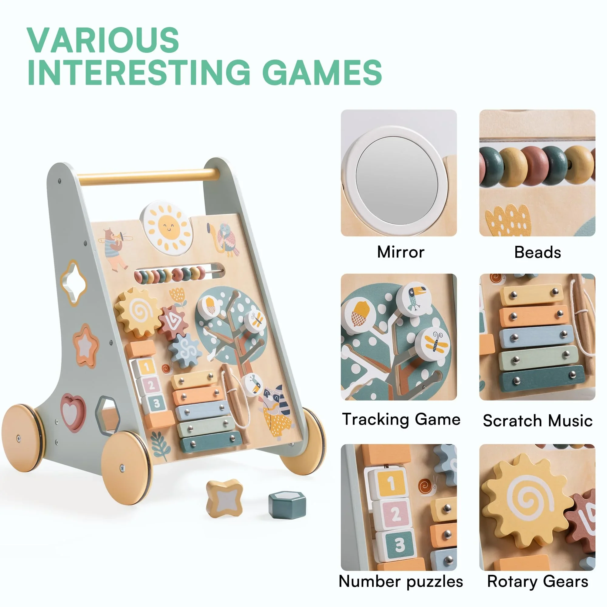 Robotime Robud Wooden Baby Wal - Baby Walker Activity incelemesi ve fiyatı