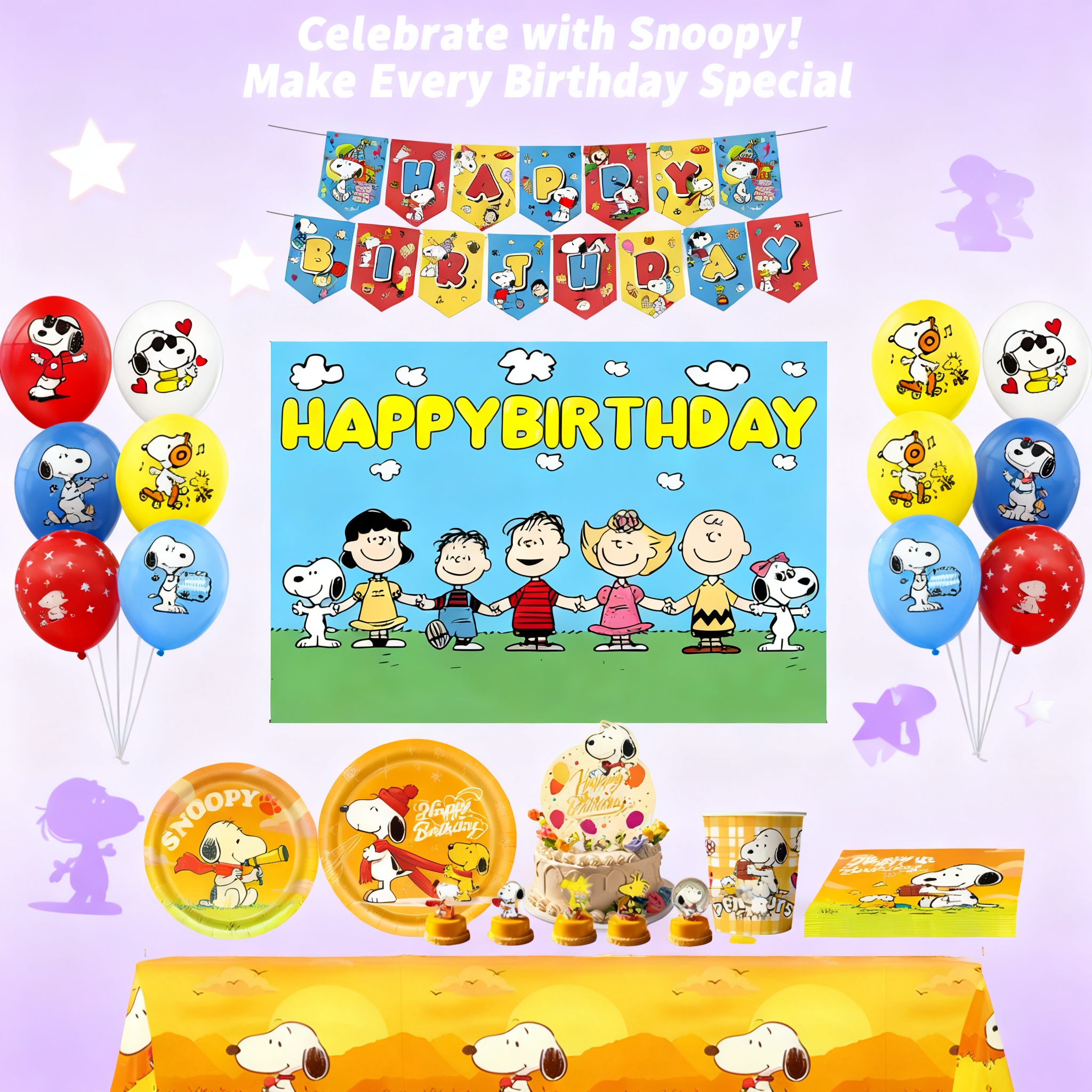 Snoopy Birthday Party Decorati - Baby Products Decoration incelemesi ve fiyatı