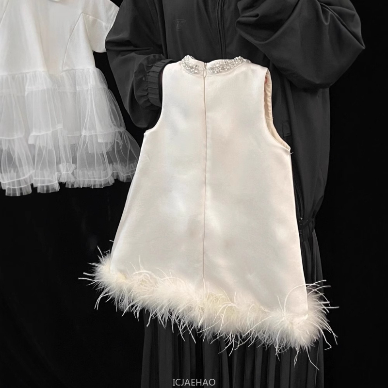 2025 New Girls Satin Feather P - Baby Products For Summer incelemesi ve fiyatı