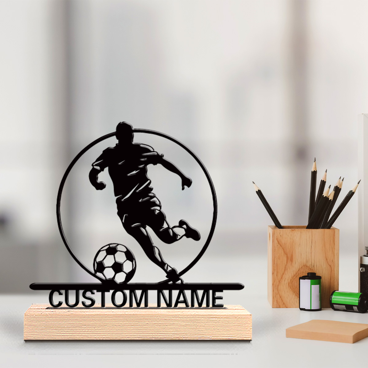 Custom Soccer Player Metal Sta - Baby Products Decoration incelemesi ve fiyatı
