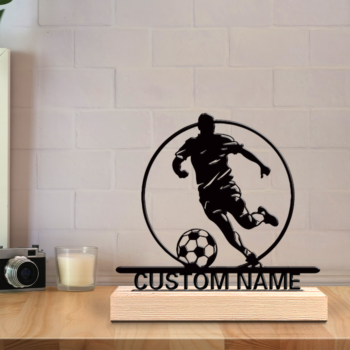 Custom Soccer Player Metal Sta - Baby Products Decoration incelemesi ve fiyatı