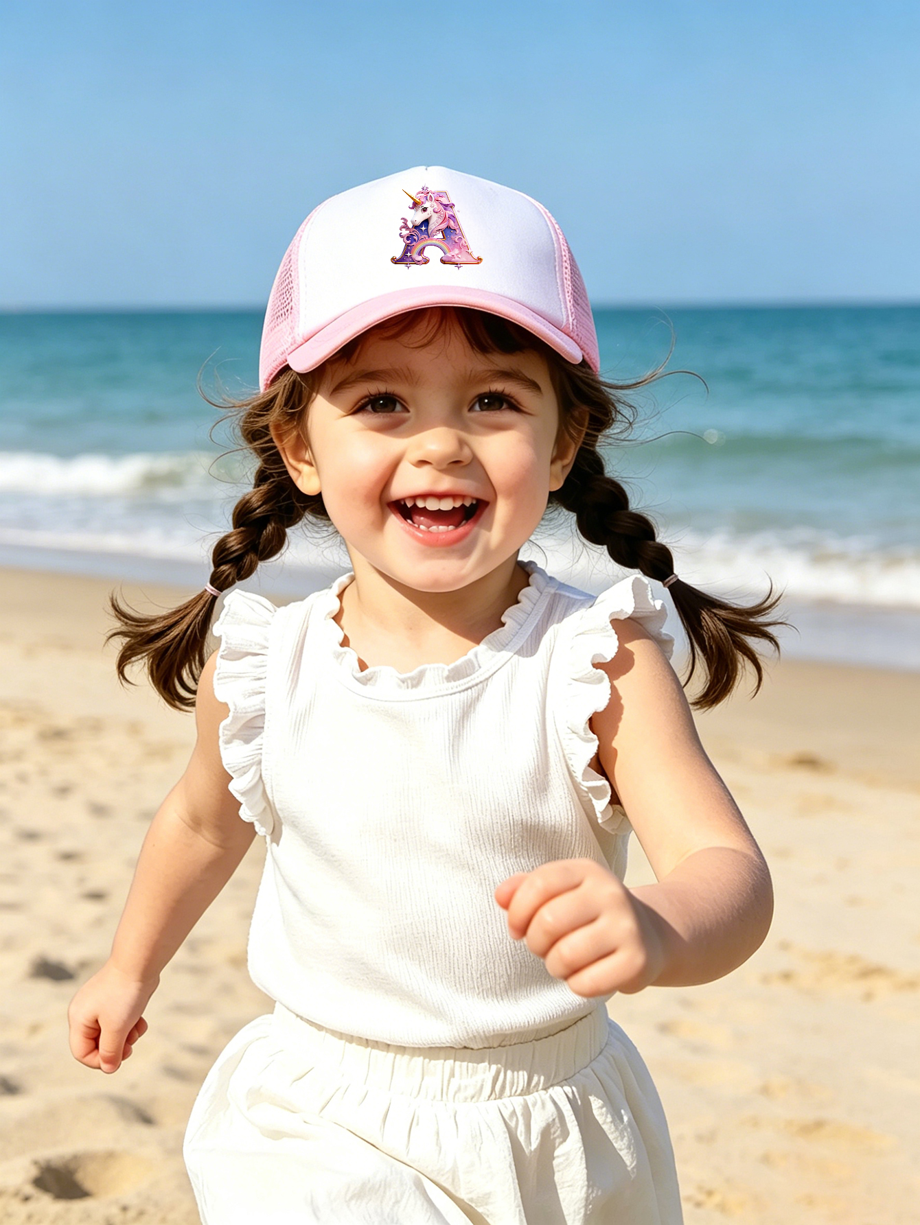 1pc pink baby hat  Adjustable  - Baby Products For Summer incelemesi ve fiyatı