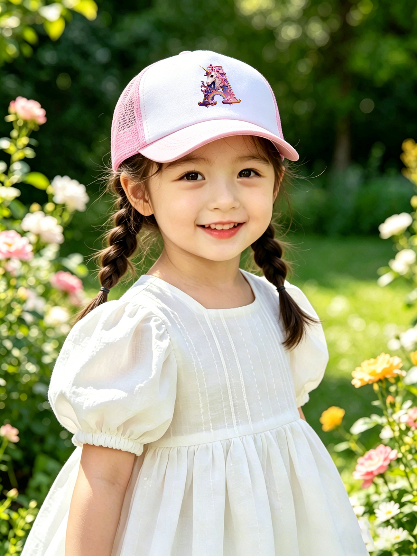 1pc pink baby hat  Adjustable  - Baby Products For Summer incelemesi ve fiyatı