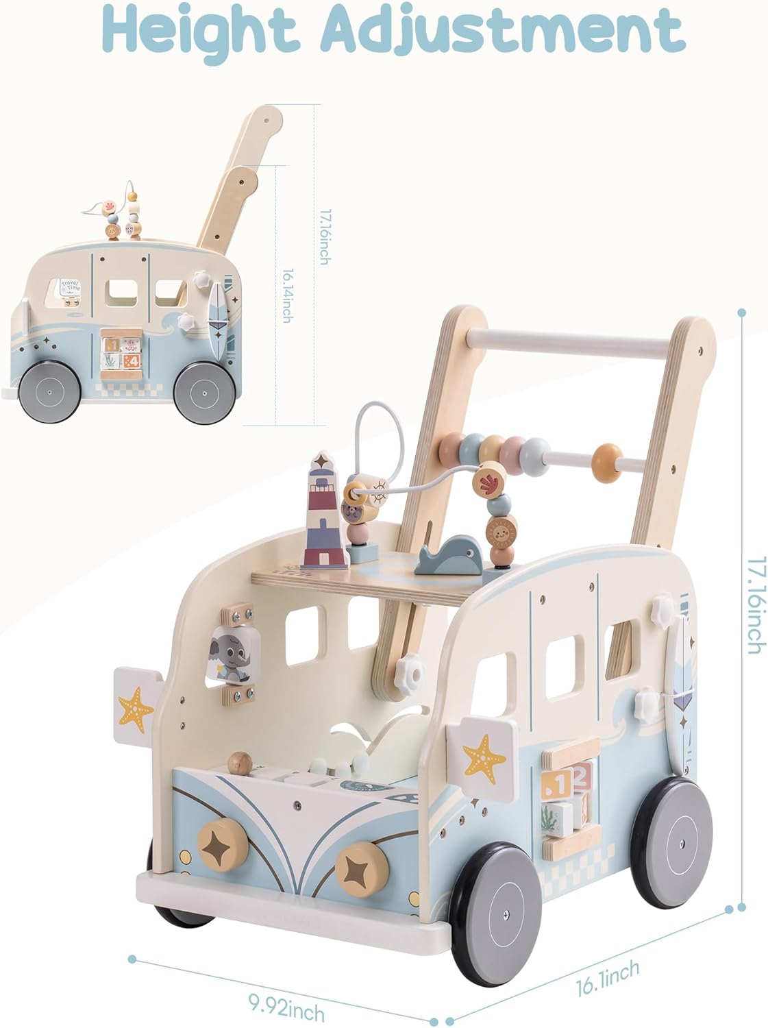 Robotime Robud Wooden Baby Wal - Baby Walker Activity incelemesi ve fiyatı