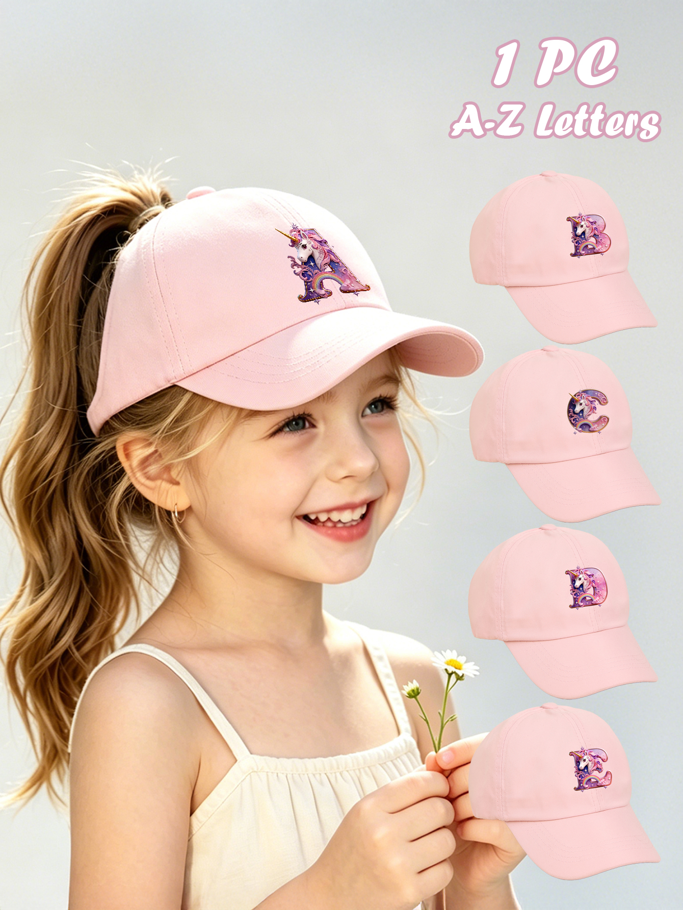 1pc pink baby hat  Adjustable  - Baby Products For Summer incelemesi ve fiyatı
