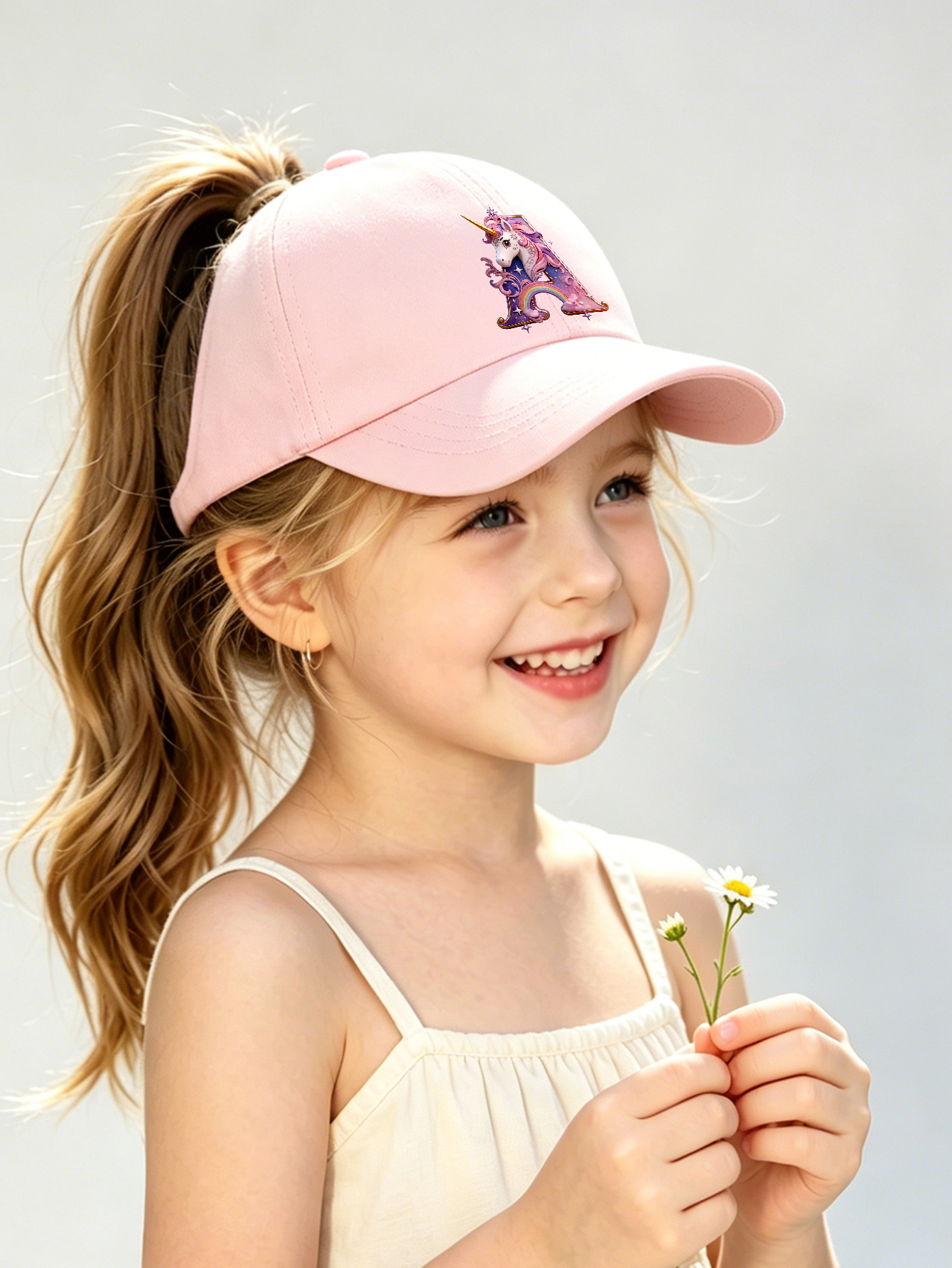 1pc pink baby hat  Adjustable  - Baby Products For Summer incelemesi ve fiyatı