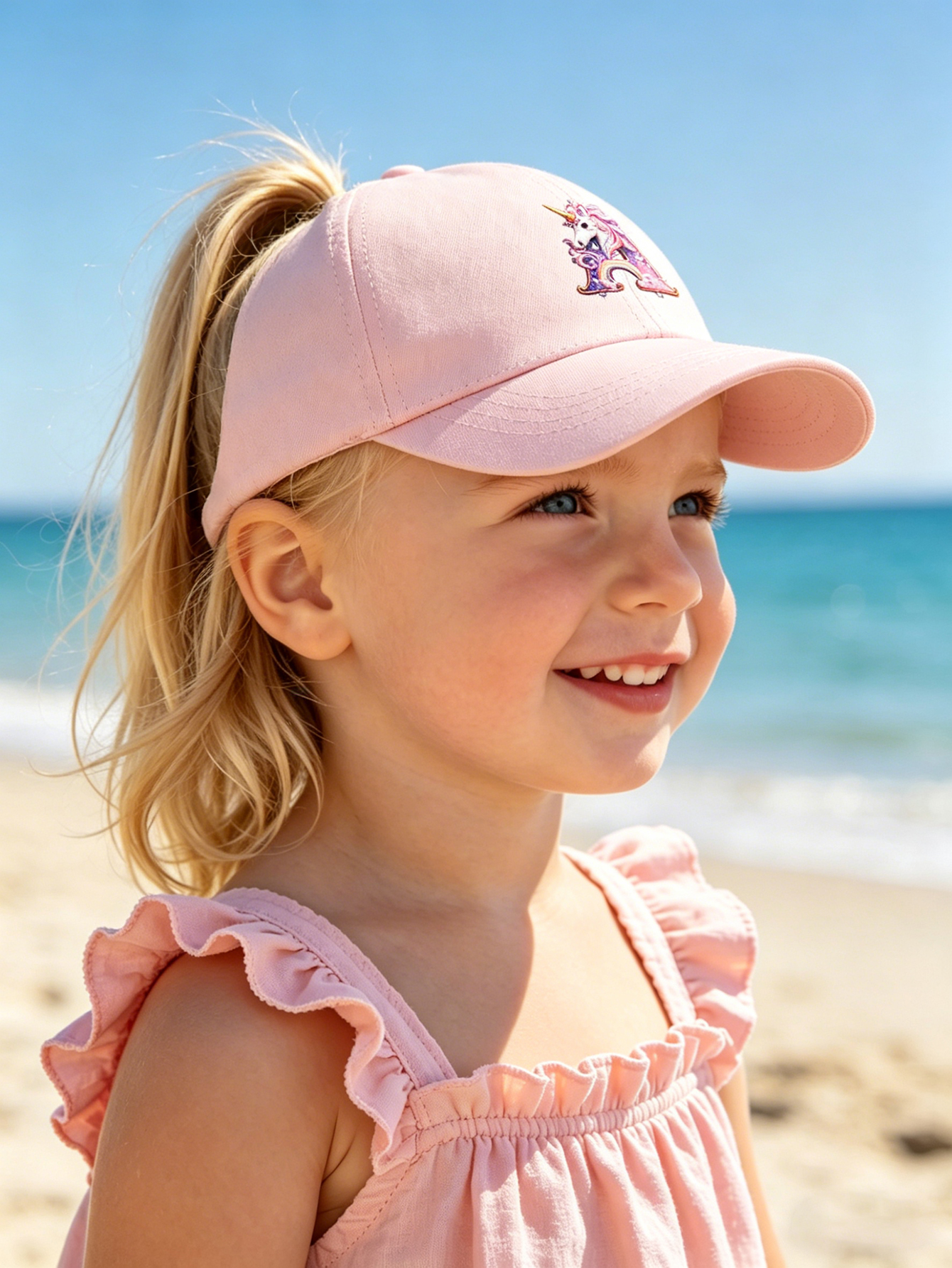 1pc pink baby hat  Adjustable  - Baby Products For Summer incelemesi ve fiyatı